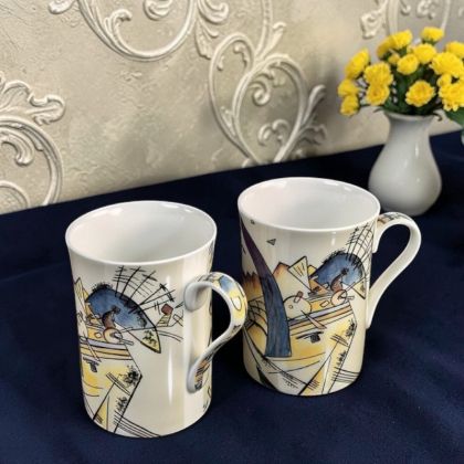 КОМПЛЕКТ ОТ 2 броя ЧАШИ - АБСТРАКТНИ ЖЕЛАНИЯ