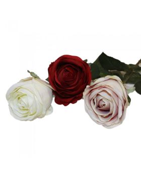 Изкуствена роза в три цвята 75 см