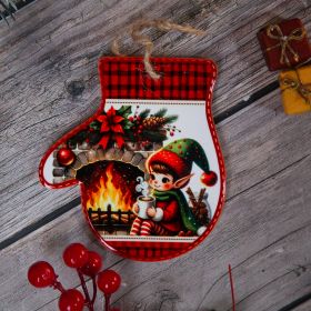 ПОДЛОЖКА ЗА ЧАША  / РЪКАВИЧКА /  - КОЛЕДА У ДОМА