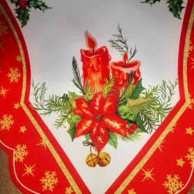 КОЛЕДНО КАРЕ С КРАСИВА ЩАМПА 38см*180см - АЛЕНИ СВЕЩИ