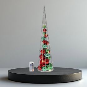 КОЛЕДНА ЕЛХА / КОНУС СЪС СВЕТЛИНКИ 50см