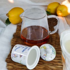 ЧАША ЗА ЗАПАРКА НА ЧАЙ - С ДЪХ НА ЛИМОНИ И ЛАВАНДУЛА