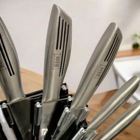 КОМПЛЕКТ КУХНЕНСКИ НОЖОВЕ НА СТОЙКА - ПРЕЦИЗНОСТ И БЪРЗИНА 
