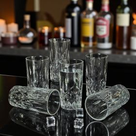 КОМПЛЕКТ ОТ 6 броя ЧАШИ ЗА ВОДА / БЕЗАЛКОХОЛНО - СТЪКЛЕНА РОЗЕТКА