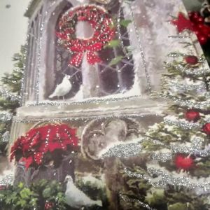КОЛЕДНА ПОДАРЪЧНА ТОРБИЧКА 15см*11см*6,5см / 4 дизайна  / - КОЛЕДА У ДОМА