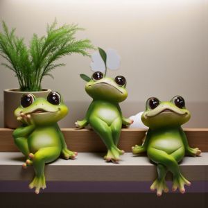 КОМПЛЕКТ ОТ 3 броя ФИГУРИ ЖАБИ - ПАРИ И БЛАГОДАТ