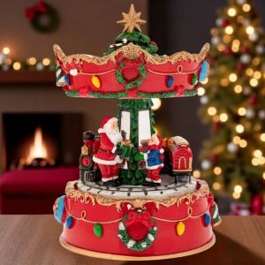 ЛУКСОЗНА КОЛЕДНА ВЪРТЕЛЕЖКА С МУЗИКА - КАРУСЕЛ ПОД КОЛЕДНОТО НЕБЕ