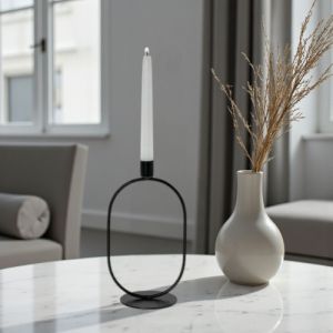 МЕТАЛЕН СВЕЩНИК - КЛАСИЧЕСКО ЧЕРНО