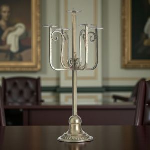 Метален винтидж свещник за 5 свещи 75 см 