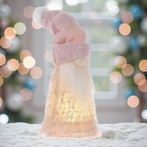 СВЕТЕЩА КОЛЕДНА ФИГУРА - РОЗОВ ЕЛФ