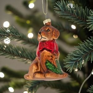 СТЪКЛЕНА ИГРАЧКА ЗА ЕЛХА  / КУЧЕ /- ЦВЕТОВЕ И ФОРМИ