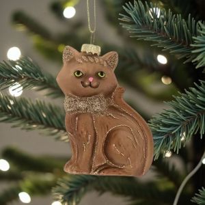 СТЪКЛЕНА ИГРАЧКА ЗА ЕЛХА  / КОТЕ /- ЦВЕТОВЕ И ФОРМИ