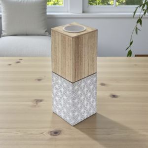 Свещник от дърво 20 см