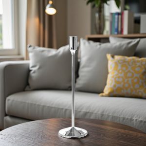 Свещник единичен инокс 30 см