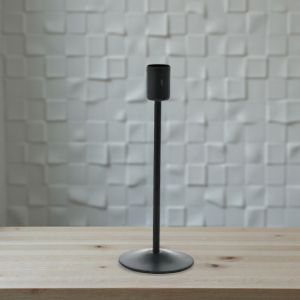 СВЕЩНИК 20см/малък/ ЗА КОНУСНА СВЕЩ - КЛАСИЧЕСКО ЧЕРНО