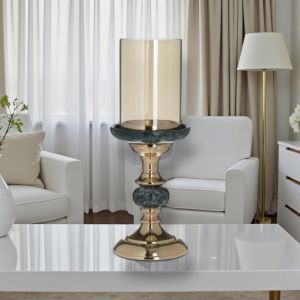 Свещник в златисто и тюркоаз