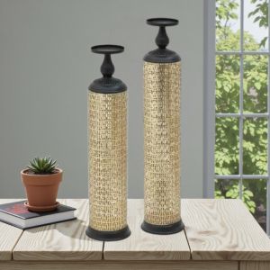 Свещник в златисто и черно