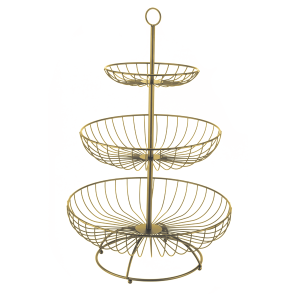 ПОДНОС  НА ТРИ НИВА - ЗЛАТНА КЛЕТКА