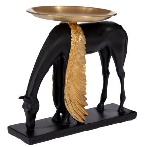 ДЕКОРАТИВНА ФИГУРА / ПОДНОС ПЕГАС С КРИЛА - ЗЛАТНА НОЩ