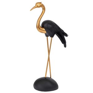 ДЕКОРАТИВНА ФИГУРА ЧАПЛА 50см - ЗЛАТНА НОЩ