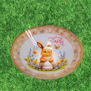 ВЕЛИКДЕНСКА СТЪКЛЕНА КУПА 15см - ПЪСТЪР ВЕЛИКДЕН