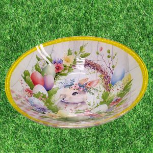 ВЕЛИКДЕНСКА СТЪКЛЕНА КУПА 22см - ПЪСТЪР ВЕЛИКДЕН