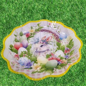 ВЕЛИКДЕНСКА СТЪКЛЕНА ЧИНИЯ 25см - ПЪСТЪР ВЕЛИКДЕН