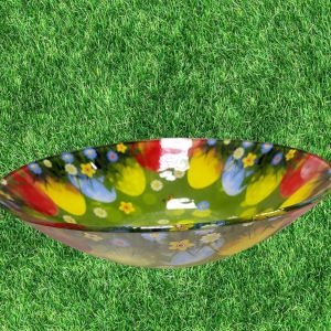 ВЕЛИКДЕНСКА СТЪКЛЕНА КУПА 22см - ПЪСТЪР ВЕЛИКДЕН