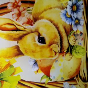 ВЕЛИКДЕНСКА СТЪКЛЕНА ЧИНИЯ С 5 броя ГНЕЗДА ЗА ЯЙЦА - ПЪСТЪР ВЕЛИКДЕН