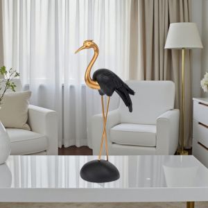 ДЕКОРАТИВНА ФИГУРА ЧАПЛА 38см - ЗЛАТНА НОЩ