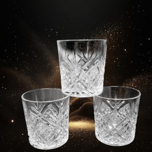 ЧАШИ ЗА УИСКИ / АПЕРАТИВ 6 броя - СТЪКЛЕНА РЕШЕТКА