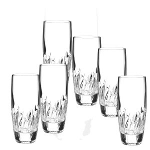 КРИСТАЛНИ ЧАШИ ЗА ВОДА / БЕЗАЛКОХОЛНО 6 броя 435 мл - КРИСТАЛНИ РЕЛЕФИ 