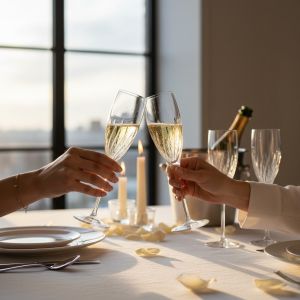 КРИСТАЛНИ ЧАШИ ЗА ШАМПАНИЗИРАНИ ВИНА 6броя 200мл - КРИСТАЛНИ РЕЛЕФИ