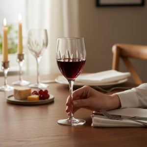 КРИСТАЛНИ ЧАШИ ЗА ВИНО 6 броя 450 мл - КРИСТАЛНИ РЕЛЕФИ 