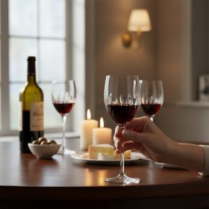 КРИСТАЛНИ ЧАШИ ЗА ВИНО 6 броя 350 мл - КРИСТАЛНИ РЕЛЕФИ 