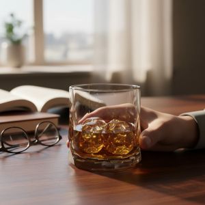 НАКЛОНЕНА ЧАША ЗА УИСКИ 6 броя - РОК ЕНД РОЛ