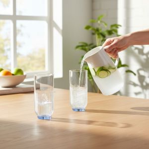 КОМПЛЕКТ ЧАШИ ЗА ВОДА / БЕЗАЛКОХОЛНО 6 броя -ПЪСТРА ДЪГА