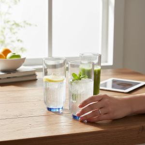 КОМПЛЕКТ ЧАШИ ЗА ВОДА / БЕЗАЛКОХОЛНО 6 броя -ПЪСТРА ДЪГА