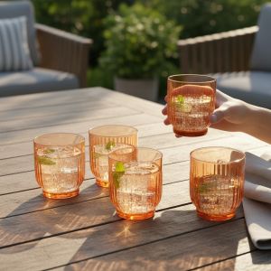 КОМПЛЕКТ ЧАШИ ЗА АЛКОХОЛ 6 броя - ПЪСТРА ДЪГА