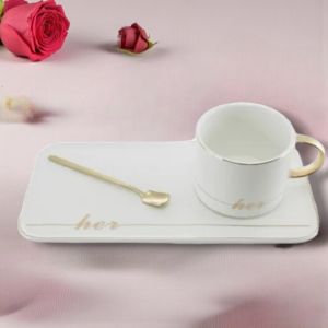 ЕДИНИЧЕН КОМПЛЕКТ ЗА КАФЕ - ЧЕРНО-БЯЛА  СТРАСТ