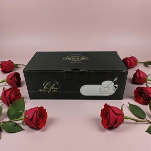 ЕДИНИЧЕН КОМПЛЕКТ ЗА КАФЕ - ЧЕРНО-БЯЛА  СТРАСТ