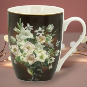 ПОРЦЕЛАНОВА ЧАША ЗА ЧАЙ - БУКЕТ БЕЛИ ЛИЛИУМИ