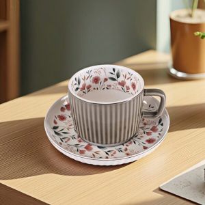 СЕРВИЗ ЗА КАФЕ 2 чаши + 2 чинийки - СЛЪНЧЕВА ГРАДИНА