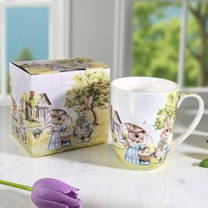 ПОРЦЕЛАНОВА ЧАША В ПОДАРЪЧНА КУТИЯ - ВЕЛИКДЕНСКИ УСМИВКИ