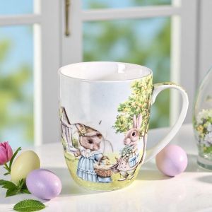 ПОРЦЕЛАНОВА ЧАША В ПОДАРЪЧНА КУТИЯ - ВЕЛИКДЕНСКИ УСМИВКИ