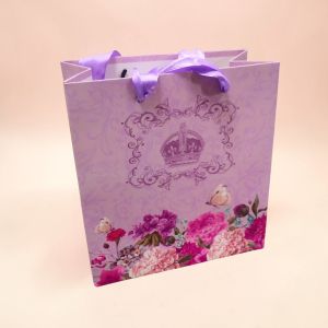 ПОДАРЪЧНА ТОРБИЧКА 23см*18см / 4 варианта / - КОРОНА И ЦВЕТЯ