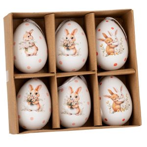 КОМПЛЕКТ ОТ 6 броя ДЕКОРАТИВНИ ВИСЯЩИ ЯЙЦА