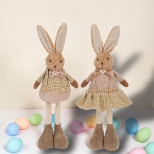 КОМПЛЕКТ ОТ 2 броя ТЕКСТИЛНИ ЗАЙЦИ - НЕЖНИ УСМИВКИ