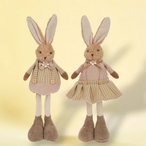 КОМПЛЕКТ ОТ 2 броя ТЕКСТИЛНИ ЗАЙЦИ - НЕЖНИ УСМИВКИ