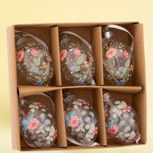 КОМПЛЕКТ ОТ 6 броя ДЕКОРАТИВНИ ВИСЯЩИ ЯЙЦА